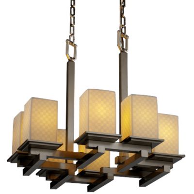 Limoges Montana 8-Light Zig-Zag Chandelier by Justice Design Group - Starlight Lighting USA and Canada